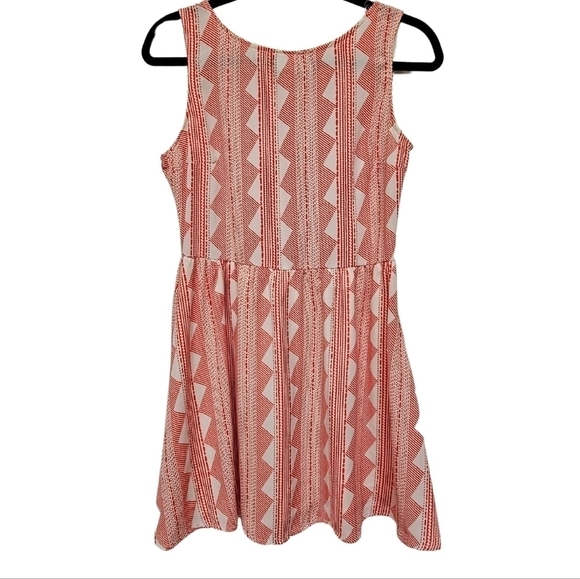 Coveted Clothing Dresses & Skirts - Coveted Clothing orange and white sleeveless mini dress